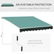 image 5 of Outsunny Garden Sun Shade Canopy Retractable Awning, 3 x 2.5m, Green 