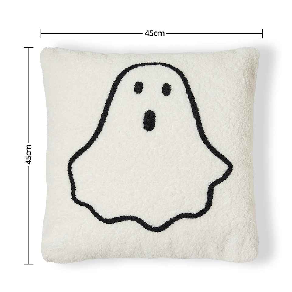 image 1 of BHS Ghost Tufted Cushion, White