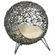 image 1 of PawHut Rattan Elevated Cat House Kitten Bed Pet Furniture w/ Cushion Grey
