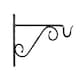 image 8 of Tom Chambers Heavy Duty Handcrafted Metal 35cm Black Twisted Wall Bracket Hook For Garden Patio Hanging Basket Planter Bird Feeder | Black | Black