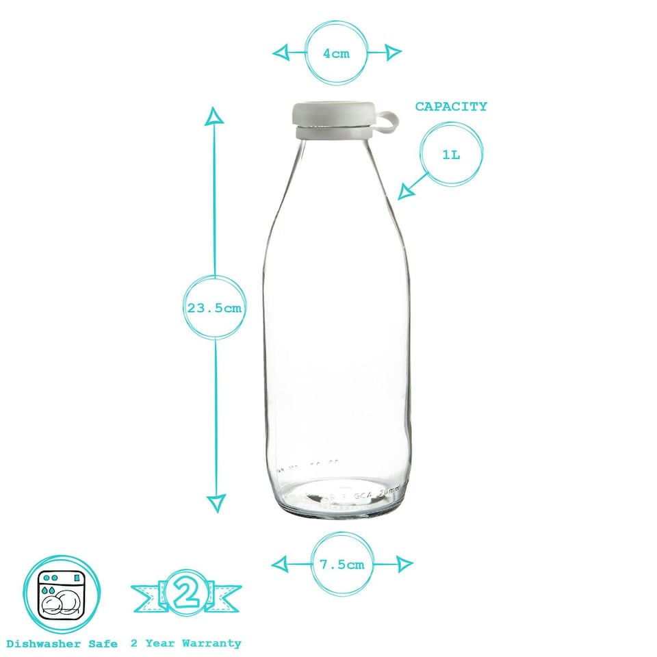 image 1 of Argon Tableware Tallo Glass Bottle - 1 Litre - Clear Clear | One Size