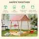 image 7 of AIYAPLAY Wooden Kids Sandpit with Canopy, Seats, Rudder & Bottom Liner