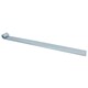 image 2 of HD Strap Tailgate Straight Hinge for 12.5mm Pins 460mm Long Zinc Plated 3pc | Silver