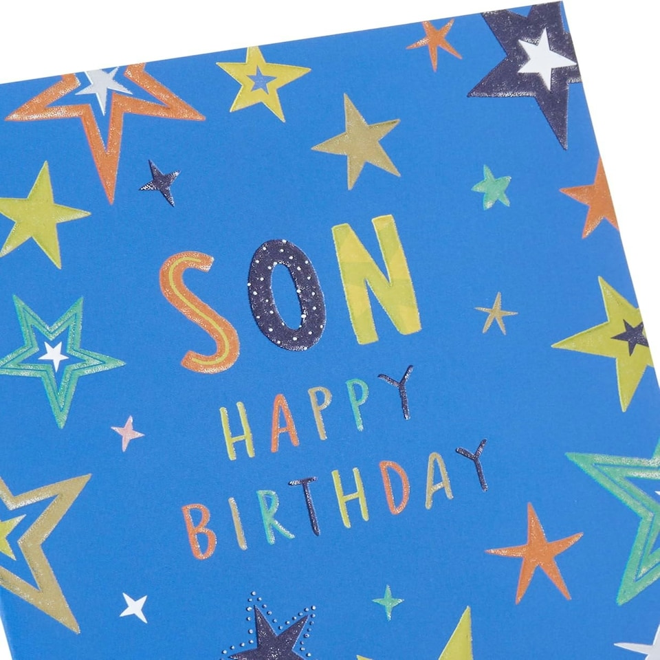 image 1 of Kindred Stars Design Son Happy Birthday Card