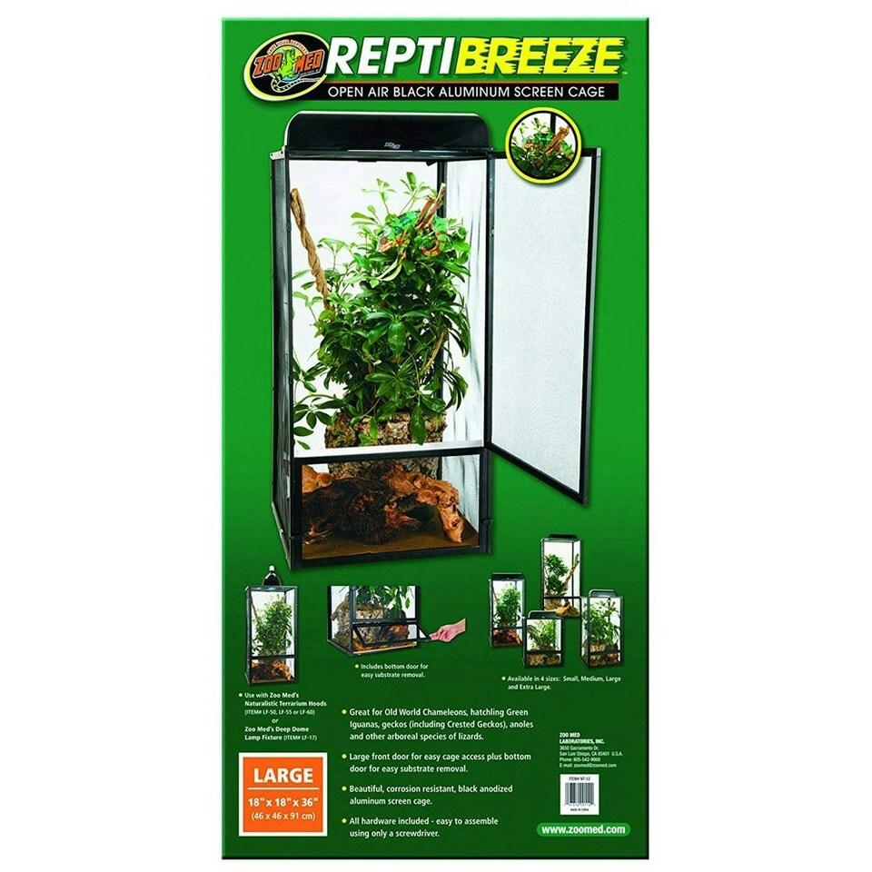image 1 of Zoo Med ReptiBreeze Open Air Screen Cage White