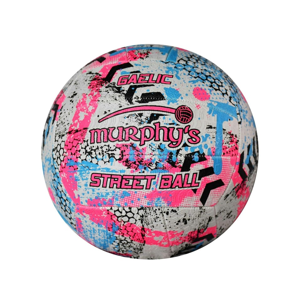 Murphys Gaelic Street Football - White/Pink/Cyan - 4