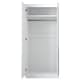 image 3 of FWStyle Stora 2 Door Wardrobe - Matt White White