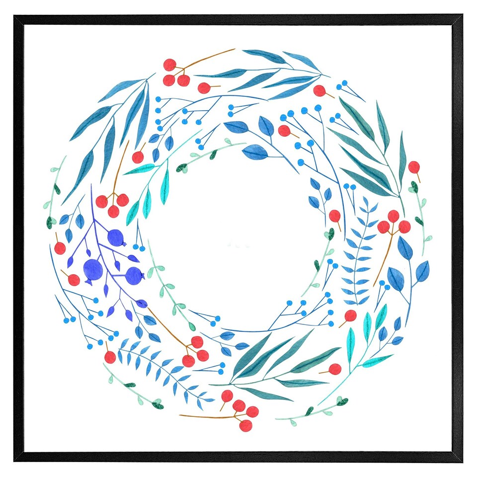 image 1 of Blue decorative reath (Picture Frame) Grey | XL