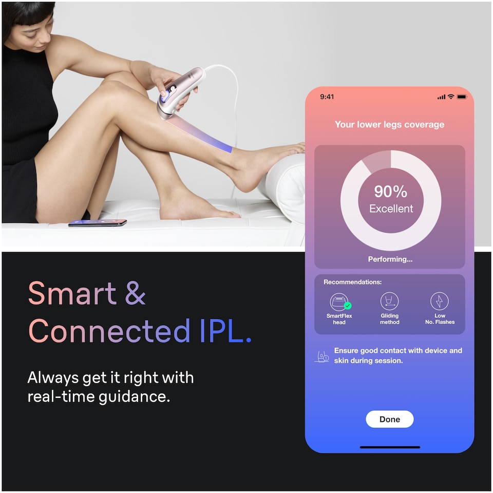 image 1 of Braun Smart IPL Skin i·expert, At Home Hair Removal, With Free App, 4 Smart Heads, PL7441