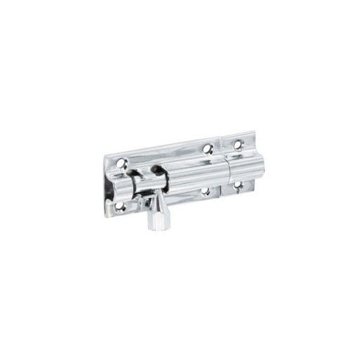 Securit Chrome Door Bolt - Silver - 100mm