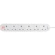 image 2 of Masterplug 6 Socket Extension Lead with Surge Protection, 2m, White