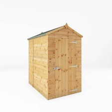 6 x 4 Feet Shiplap Apex Windowless Shed - Timber - L181.4 x W129.1 x H217.1 cm - Brown Brown
