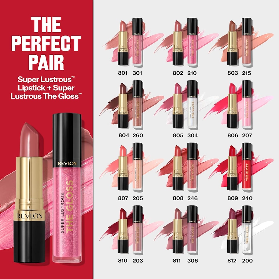 image 1 of Revlon Super Lustrous Lip Gloss, Sky Pink High Shine Finish Hydrating Lip Color