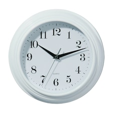Interiors by Premier Vintage White Wall Clock, Elegant Distressed Design With Bold Black Numerals And Classic Face, Reliable