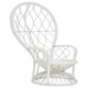 image 2 of Interiors by Premier Grey and White High Back Rattan Peakcock Chair, Rattan Arm Chair, Rattan Patio Chair for Home, Garden