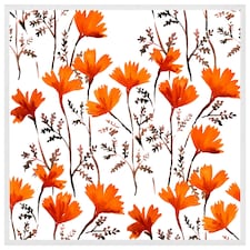 Flowers in autumn colours (Picture Frame) White | L