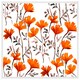 image 1 of Flowers in autumn colours (Picture Frame) White | L