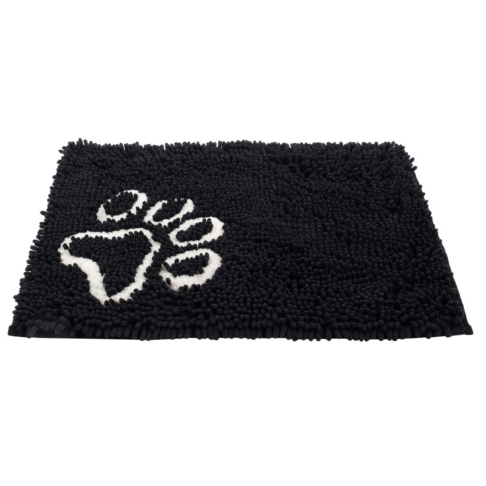 image 1 of Bunty Soft Long Pile Microfibre Mat Black | M