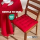 image 3 of Homescapes Seat Pad Luxury Cotton Indoor Outdoor Garden Dining Cushion | Red | 40 x 40 cm | 1