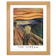 image 1 of Edvard Munch The Scream Art Wood Framed Wall Art Print | Orange