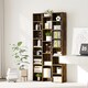 image 7 of HOMCOM 21-Cube Tall Bookcase, Modern Cube Book shelf with 10 Adjustable Shelves, Freestanding Multi-Functional Storage Unit for Living Room, Home Office, Bedroom, 181 x 89.5W cm, Rustic Brown | Brown | Rustic Brown