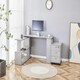 image 2 of Grey Office Desk L-shaped with Mobile Storage Drawer Unit Wooden Room Furniture Grey