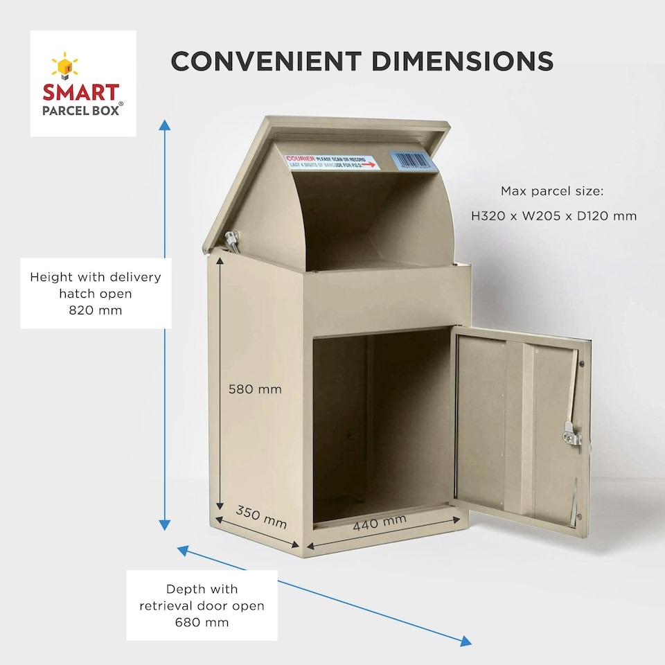 image 1 of SMART PARCEL BOX® Medium Front Access Cream