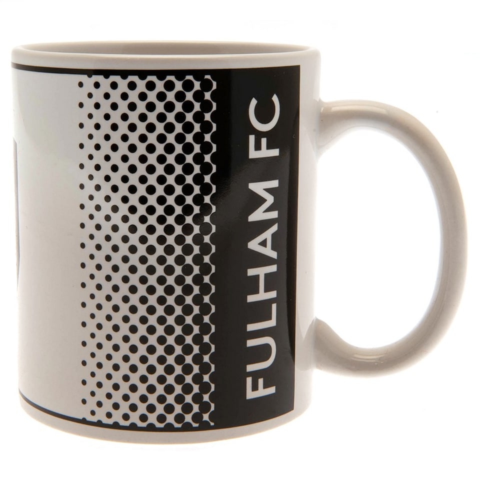 image 1 of Fulham FC Fade Mug | White | White/Black | One Size | 1