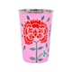 image 1 of BillyCan Hand-Painted Picnic Cup - 400ml - Raspberry Peony