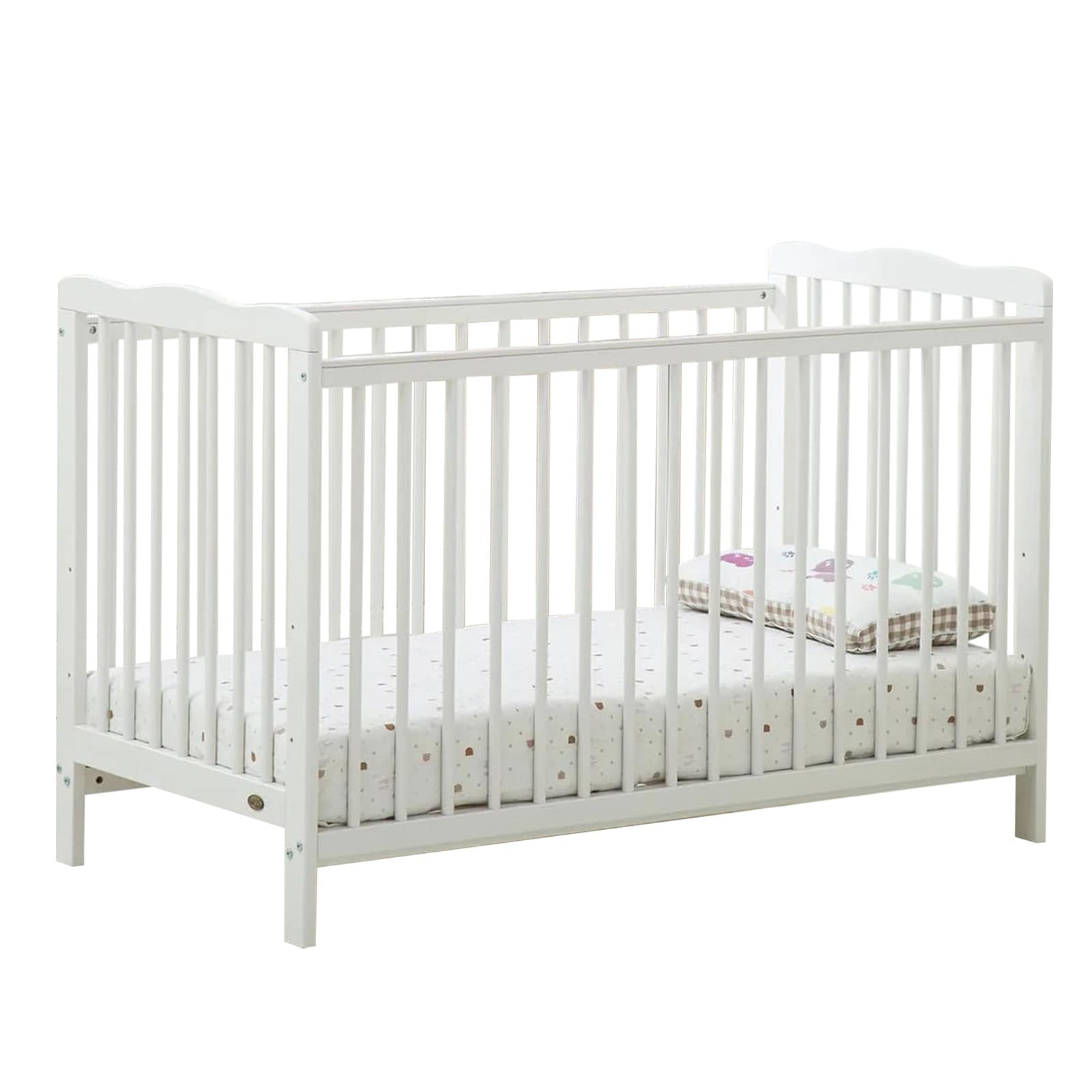 MCC Direct Brooklyn Baby Cot Crib White with Mattress | White | White | One Size | 1