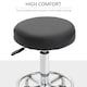 image 4 of Vinsetto Round PU leather Salon Beautician Stool Adjustable Height w/ Footrest