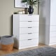 image 1 of Phoenix Chest Of 5 Drawers Bedroom Furniture Clothing Storage Organiser Unit | White