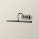 image 3 of ValueLights Adjustable Black Chrome Display Lamp Twin Picture Wall Light - Mains Powered + LED Bulb Black