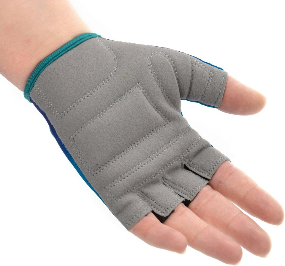 image 1 of Meteor Kids Bike Gloves – Breathable, Non-Slip, Padded for Comfort & Safety | Blue | Fluid Blue | M