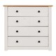 image 3 of Panama 4 Drawer Chest - L40.5 x W80 x H73 cm - White/Natural Wax