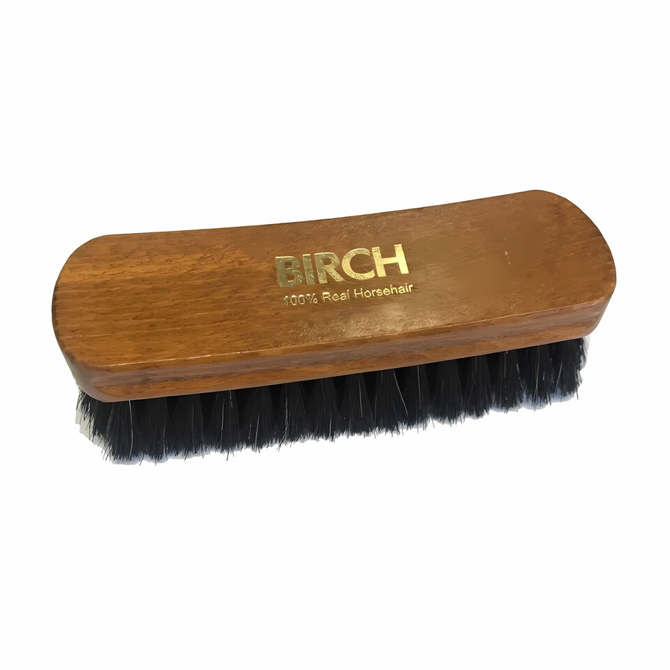 image 1 of BIRCH Horsehair Brush Large - For Polishing Shoes, Boots and Leather 17cm | Black | Black