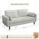 image 3 of Yaheetech Fabric Upholstered Sofa 2 Seater Couch with Tufted Single Seat Cushion Grey | Griege