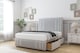 image 3 of Sloomy Kingsley Silver Plush Divan Bed With Mattress 2 Drawers Right Side With 26" Strutted Headboard & 12" Matching Footboard 4' Small Double | Silver | Silver | Small Double | 1