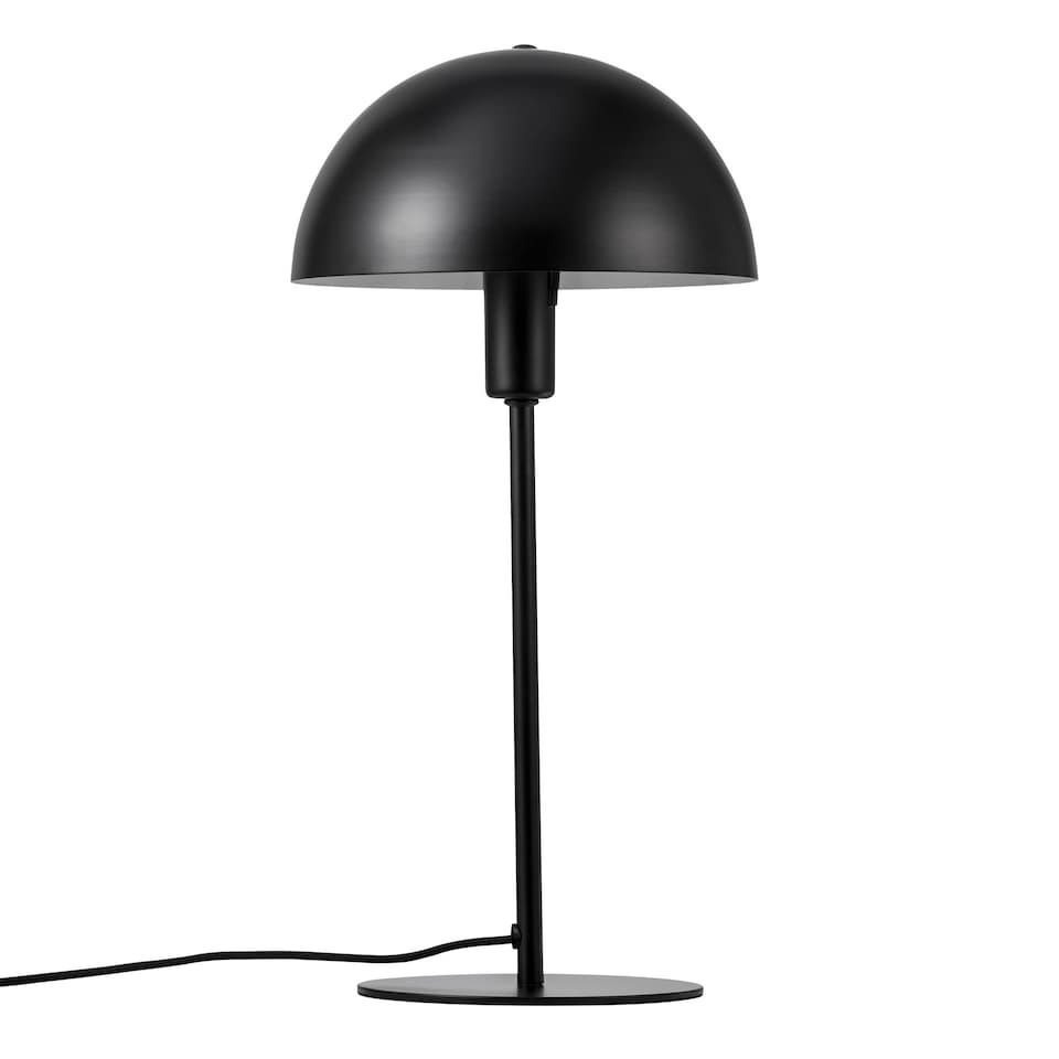 image 1 of Nordlux Ellen Indoor Table Lamp Black Metal E14 Dome Shade - Mains Powered, IP20 | Black | Black