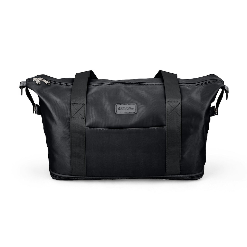 image 1 of Carry On Cabin Bag Underseat Folding Hand Luggage Ryanair Easyjet Travel Flight Grey