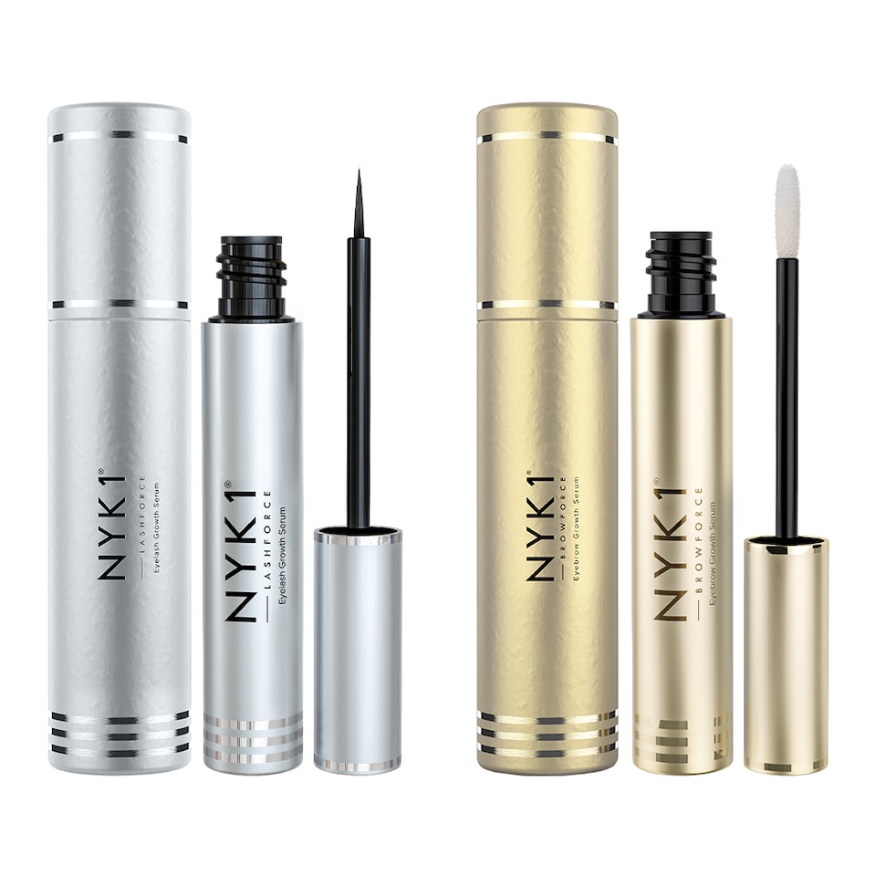 image 1 of NYK1 LashForce & BrowForce Bundle (8ml x2) Advanced Growth Serum for Longer, Fuller, Thicker Lashes & Brows