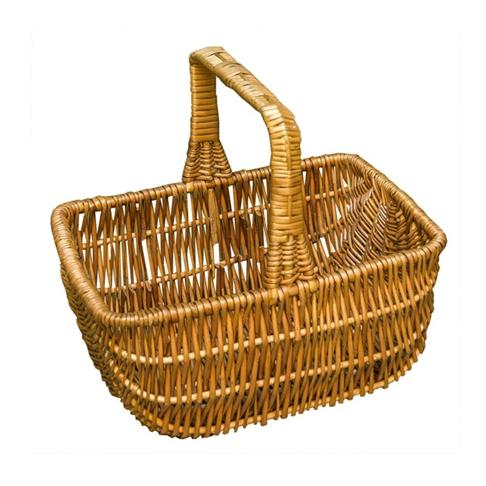 image 1 of Southport Wicker Shopping Basket Brown | Brown | XS