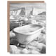 image 1 of Elegant Bathtub Polar Ice Cap Black White Surreal Birthday Greeting Card