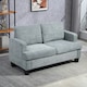 image 8 of HOMCOM 138 cm Chenille Fabric Loveseat Sofa with S-springs, Light Grey 