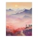 image 3 of Mist At Sunrise Over Purple Mountains Home Decor Black Framed Wall Art Print A4