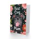 image 2 of Mothers Day Card Best Puppy Flowers Dog Lover Mum Card