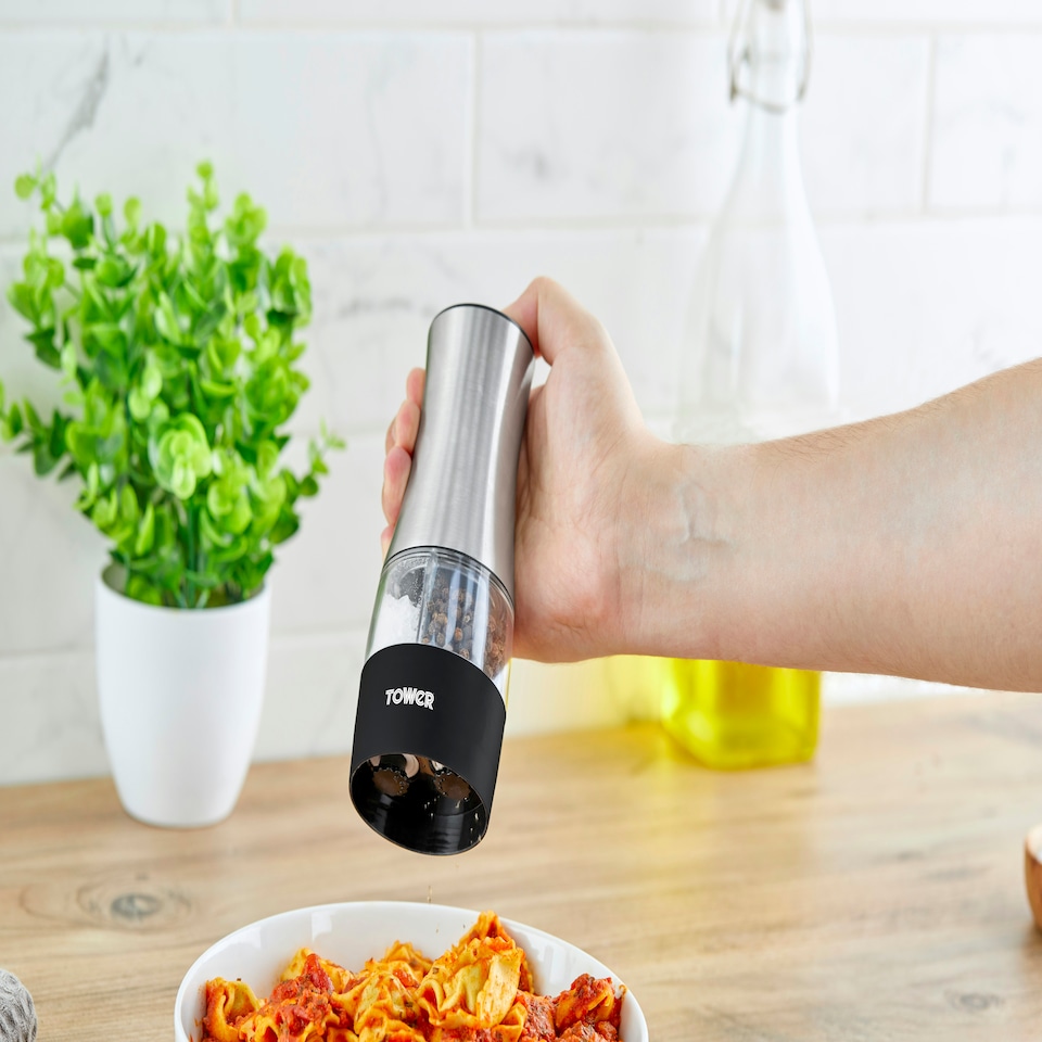 image 1 of Tower T832248 Dual Salt And Pepper Mill Stainless Steel