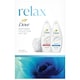 image 1 of Dove Body Wash Collection Gift Set Cleans Smoother Skin Relax 3 Piece