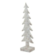 Large Snowy Forest Tree Sculpture - Resin - L8 x W12 x H39 cm - White