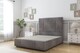 image 1 of Sloomy Lisbon Slate Naples Divan Bed Base 2 Drawers Foot-End With 26 Inch Strutted Headboard & 12 Inch Matching Footboard | Grey | Slate | King | 1